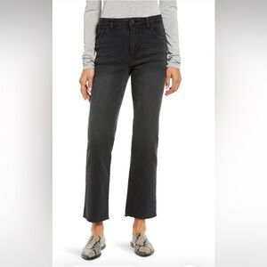 Wit & Wisdom Bennett “Ab-solution” Skyrise Raw Hem crop, Washed Black, 10P